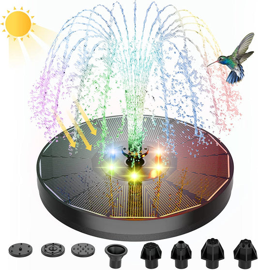 Fontaine solaire à LED Multicolores